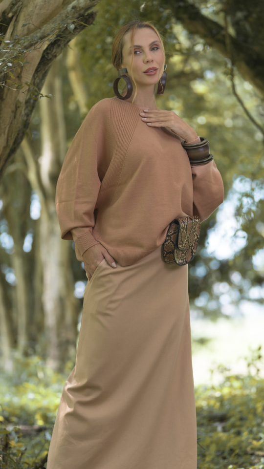 BLUSA AMPLA MANGA RAGLAN MODAL - 3654