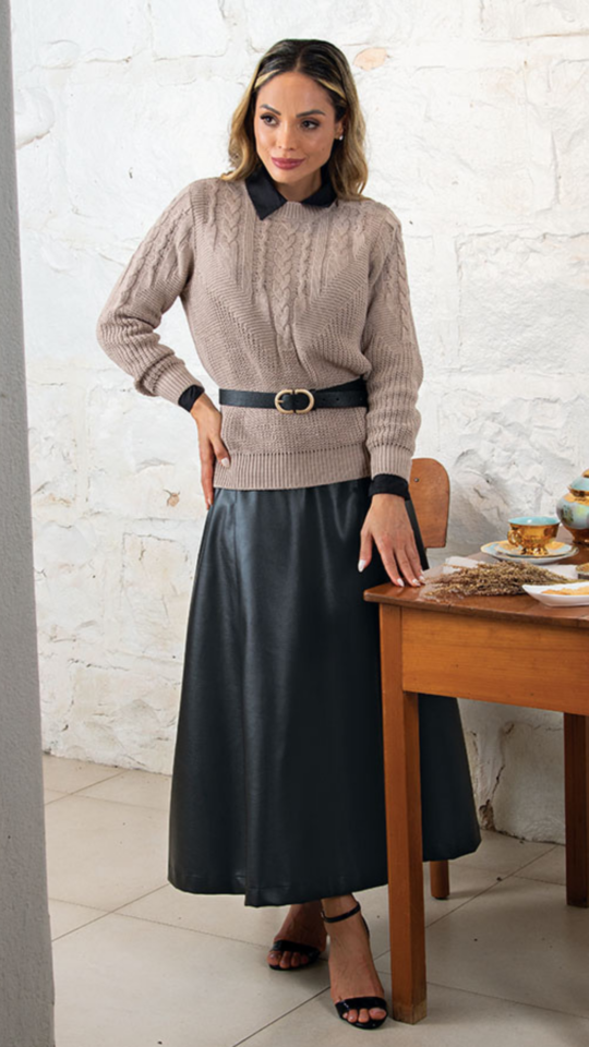 BLUSA TRANÇA E PEROLA - 3470