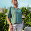 BLUSA DECOTE V LINHO/ESTAMPADA - 3802 - Thumbnail Image 4