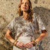 BLUSA DECOTE V LINHO/ESTAMPADA - 3802 - Thumbnail Image 5