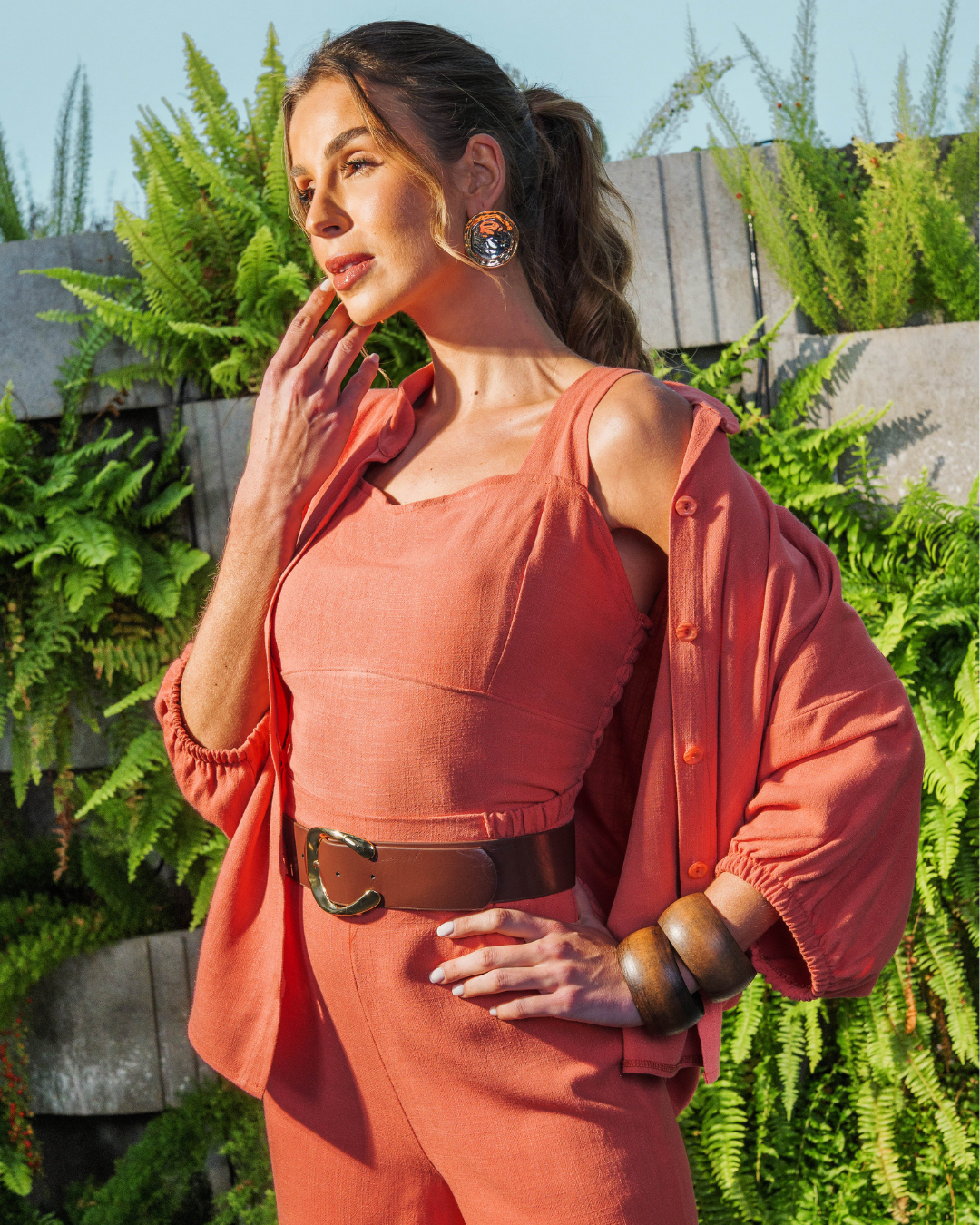 TOP DE LINHO COM DETALHE COSTAS LASTEX - 3829 - Imagem 4